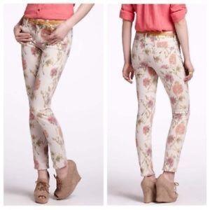 Pilcro Anthropolgie Floral Jeans